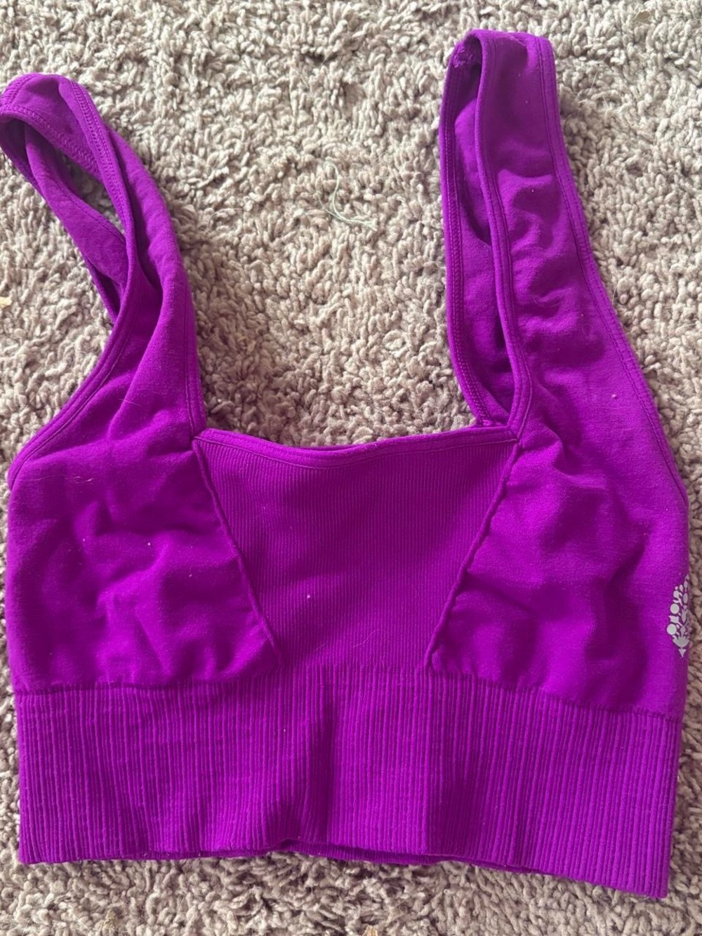 FP Movement by Free People Magenta Seamless Ribbed Bralette XS/S